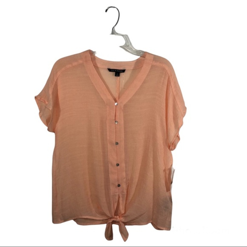 Zac‎ & Rachel Front Tie Button Down Top S